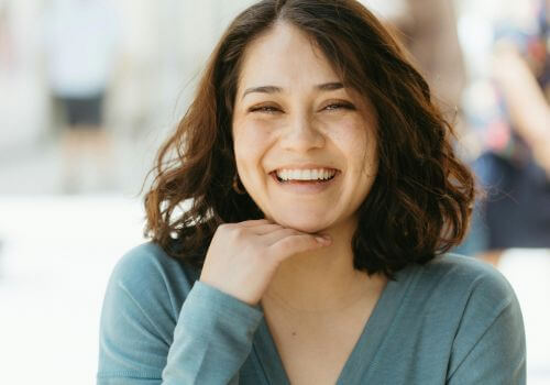 Young woman with a healthy, bright white smile